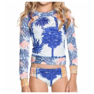 Maaji Girls Rash Guard Swim Surf Top 14 Tang Tang